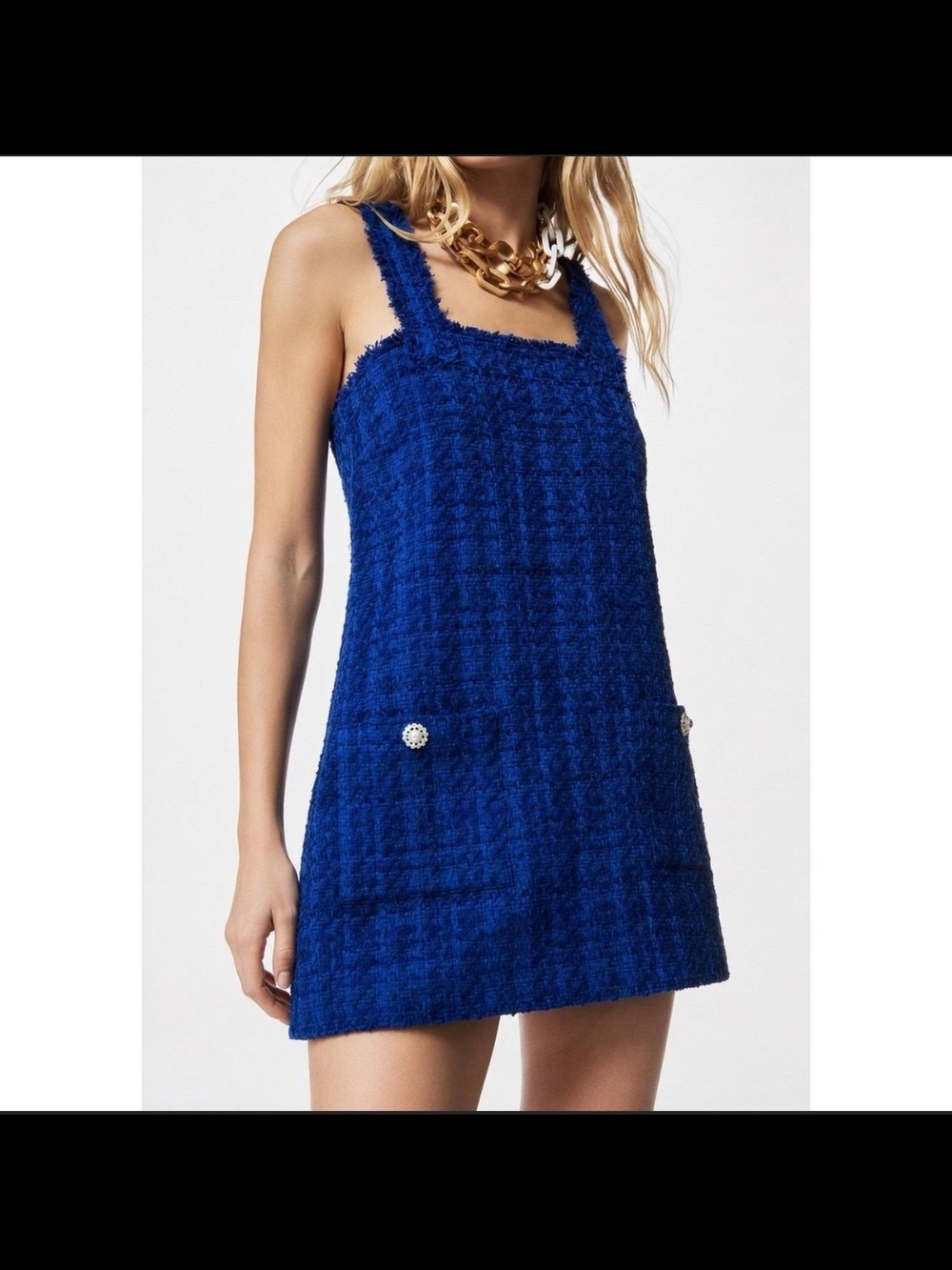 Zara Textured Tweed Mini Dress